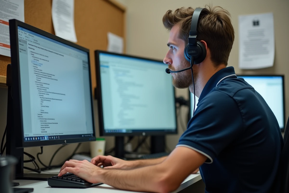 Technicien support informatique aidant à débloquer un compte mail académique de l'université de Nantes